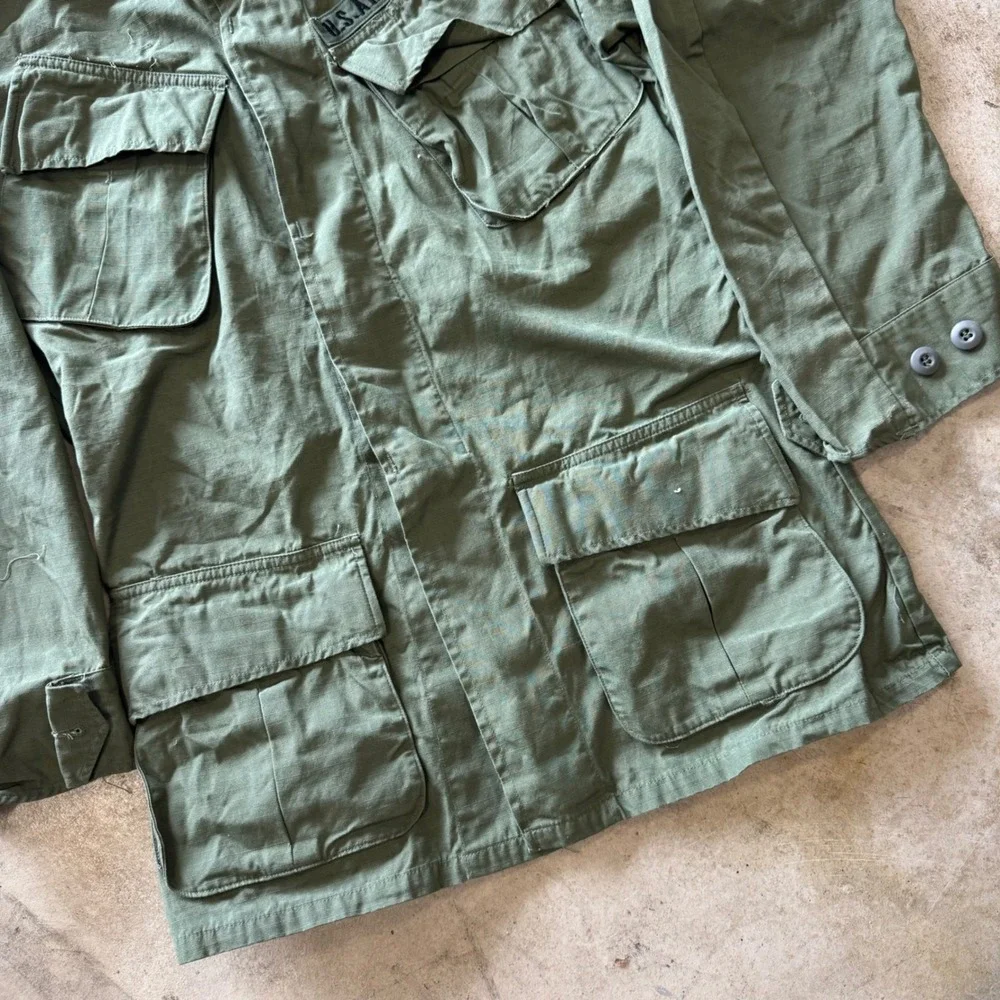 Vintage 1969 Air Force OG-107 Ripstop Jungle Fatigue Jacket XS Regular Slant